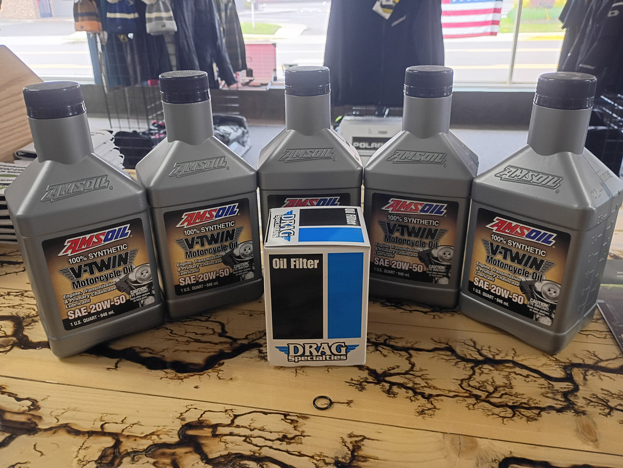 Trails-North Powersports AMSOIL Milwaukee 8 Oil Change Kit, Black