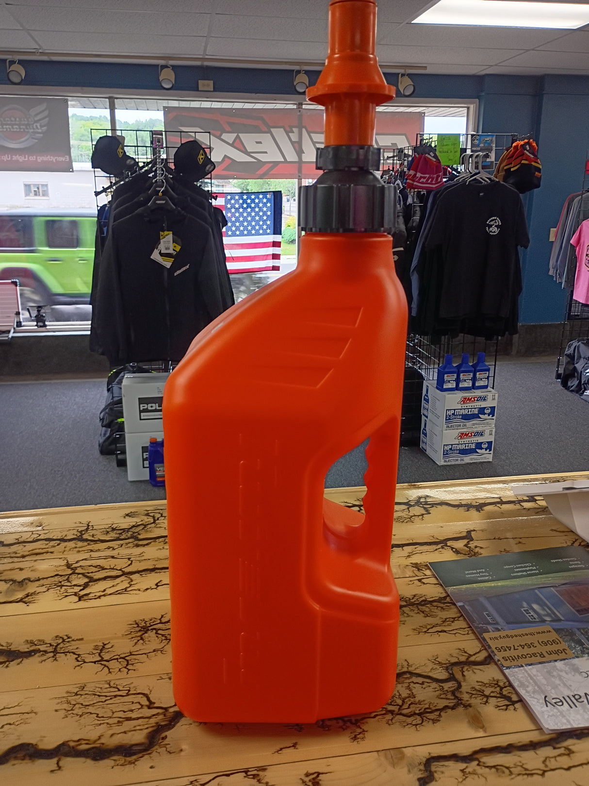 TUFF JUG Utility Container Orange W/ Orange Ripper Cap 2.5 GAL Capacity