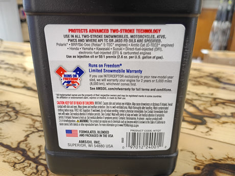 AMSOIL Interceptor Synthetic 2-Stroke Oil Gallon